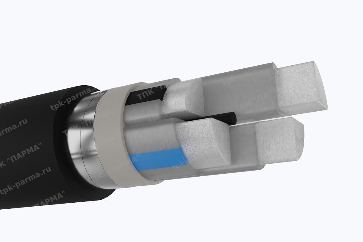 Фотография провода Кабель АПвБШп 3х300 - 1кВ